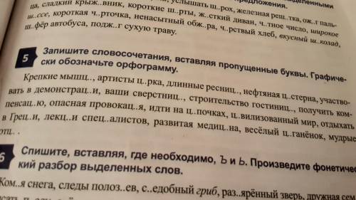 Запишите словосочетания, вставляя пропущенные буквы. Графически обозначьте орфограмму.