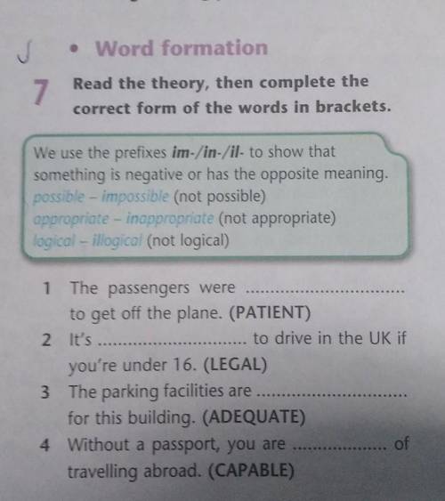 to get off the plane. (PATIENT)2 It's to drive in the UK ifyou're under 16. (LEGAL)3 The parking fa