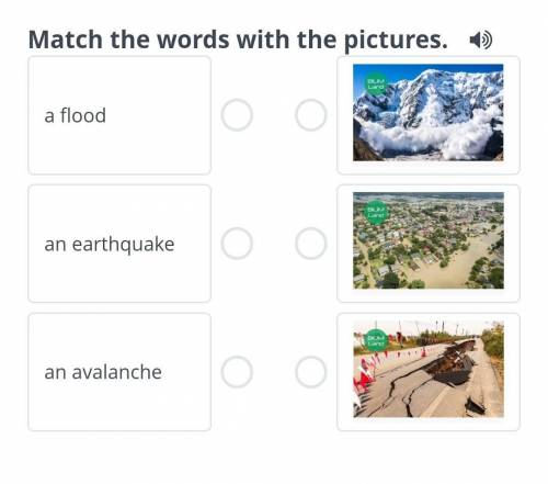 Kazakhstan Match the words with the pictures. a floodan earthquakean avalanche￼￼￼BackCheck​