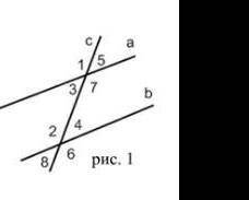 3. Прямые аи b (рис. 1) параллельны если: a) L2 = L4; б) L1= L4; в) L2 = L2 5;Г) L7+L4 =180°.