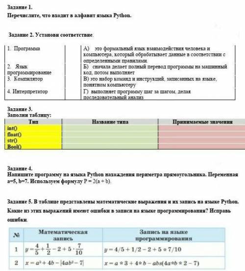 Контрольная работа. По информатике