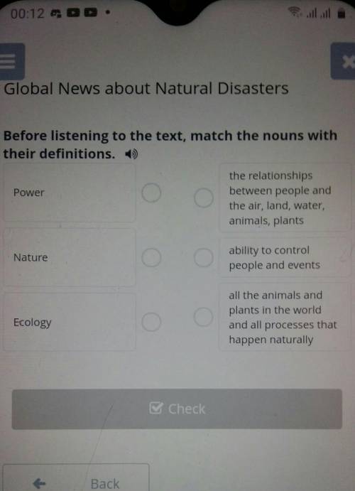 Global News about Natural Disasters Before listening to the text, match the nouns withtheir definiti