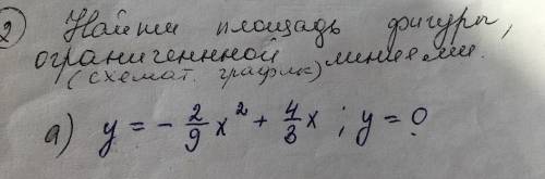 Найти площадь фигуры ограниченной линиями (Схема, график)