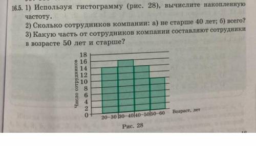 Народ мне завтра здавать но я не сделал вас 165. 1) Используя гистограмму (рис. 28), вычислите накоп