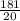 \frac{181}{20}