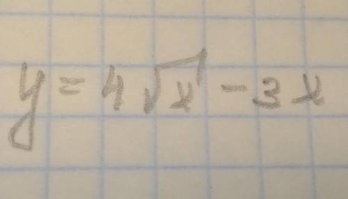 Составьте уравнение касательной к графику функции у=4√х -3х в точке с абсциссой х=4​