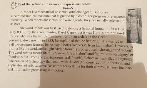 True/False 1. Robots are mechanical and virtual machines. 2. The term robot comes from Latin origin.