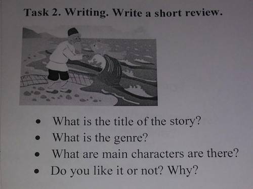 Task 2. Writing. Write a short review. What is the title of the story?What is the genre?What are mai