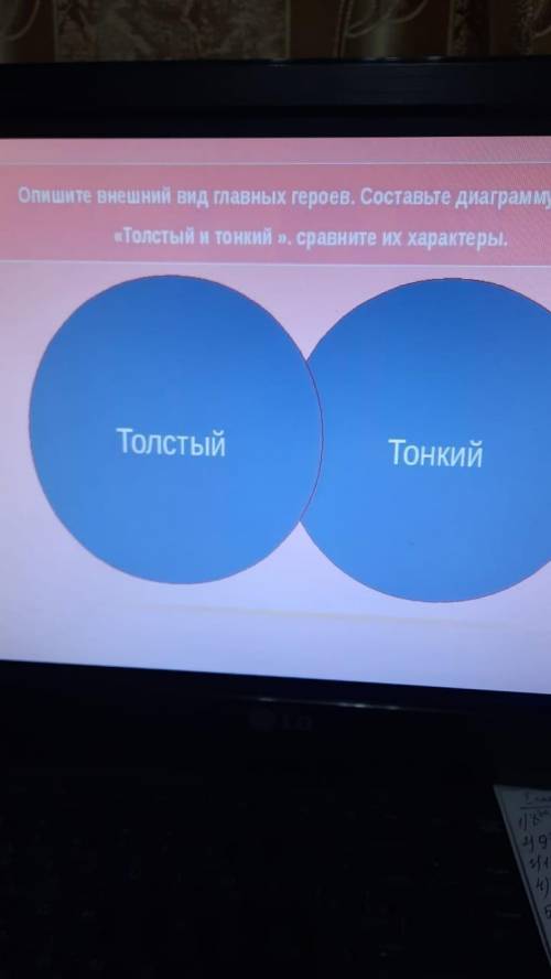 Опишите внешний вид главных героев. Составьте диаграмму Толстый и Тонкий и сравните их характеры