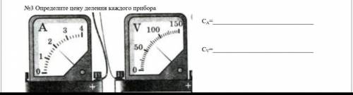 Определите цену деления каждого прибора​