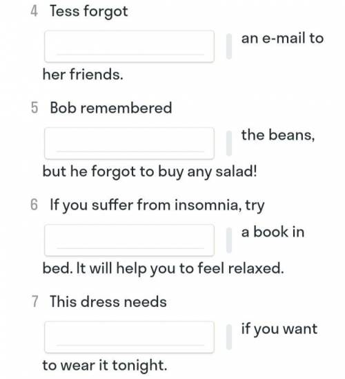 надо просто вставить (завершите предложения правильной формой глаголов из списка)
