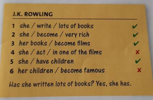 3 Look at the information about J.K. Rowling, the author of the Harry Potter books. Writequestions a