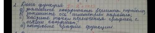 ЭТО ОЧЕНЬ функция у=х²+4х+3​