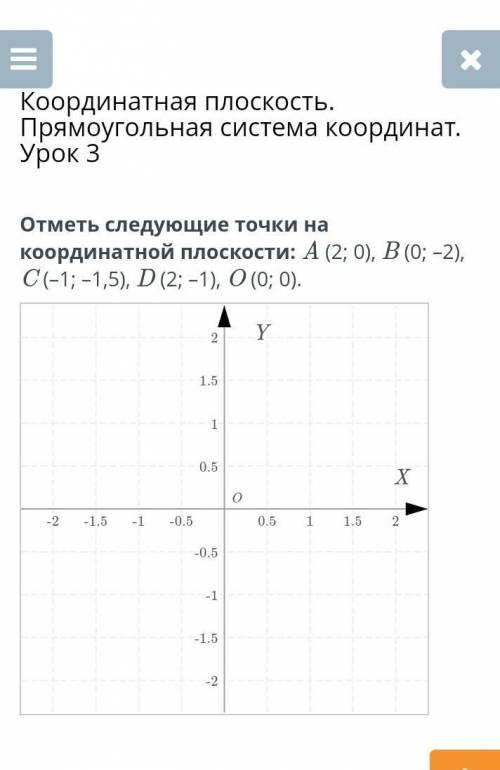 Координатная плоскость. Прямоугольная система координат. Урок 3 Отметь следующие точки на координатн