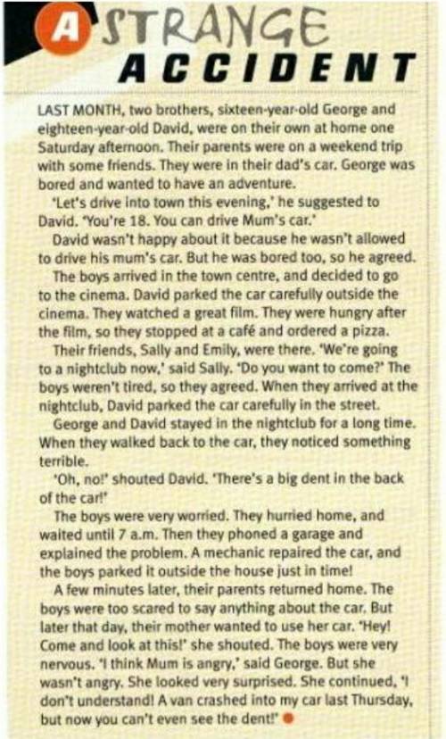 Read the text.Answer the question in full sentence: What did George offer David to have fun?​