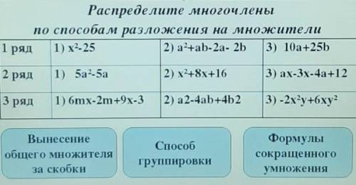 Распределите множители по разложения на множетели.​