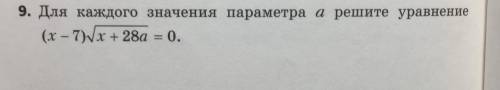 Алгебра 8 класс, для каждого значения параметра a решите уравнение | 30Б