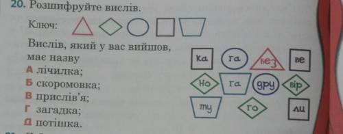 Розшифруйте вислів. Вислів, який у вас вийшов, має назву А. ЛічилкаБ. Скоромовка В. Прислів‘яГ. Зага