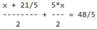 2 зад Решите уравнение 0,5(x+4,2)+2,5 x=9,6