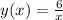 y(x) = \frac{6}{x} \\