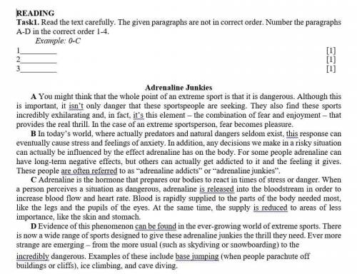 read the the text carefully the given paragraphs are not in correct order number the paragraphs a-d