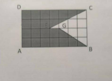 Прямоугольник ABCD разделен на квадраты со стороной 1 см. Найдите площадь фигуры BGEC A)9см^2B)10см^
