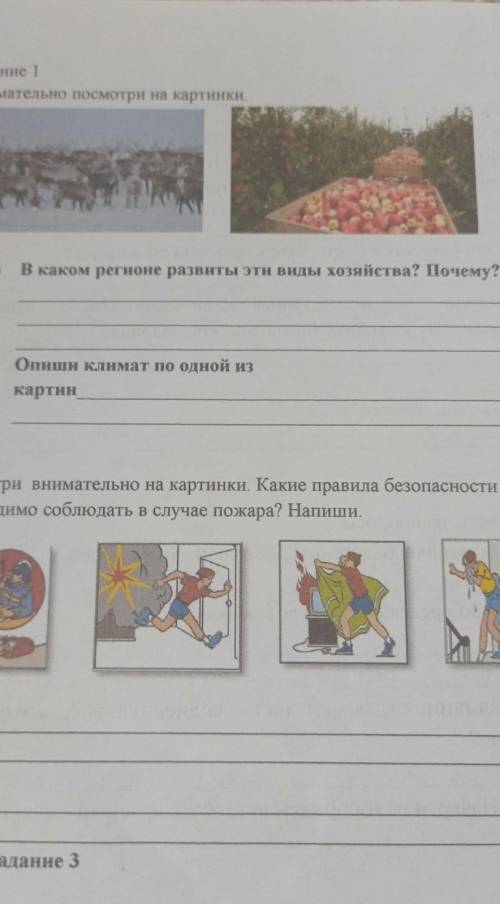 В каком регионе развиты эти виды хозяйства. Почему? Опиши климат по одной из картин. ​