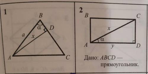 Решение прямоугольных треугольников.Найти x и y.​