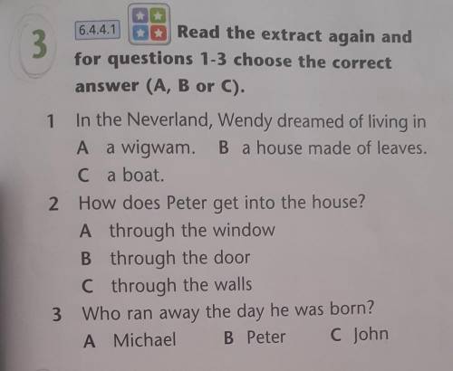 Read the extra ag and for questions 1-3 choose correct answer (A,B or C). ​