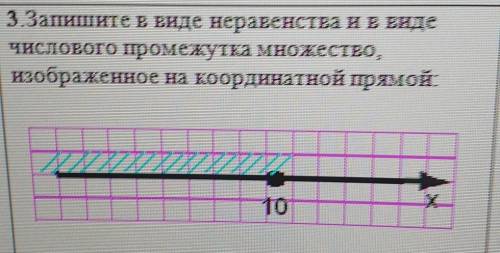 Запиши в виде не равенства и в виде числовой промежутка, множества​
