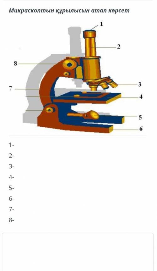 Микроскоптын курылысын атап корсет комектесыныздершы​