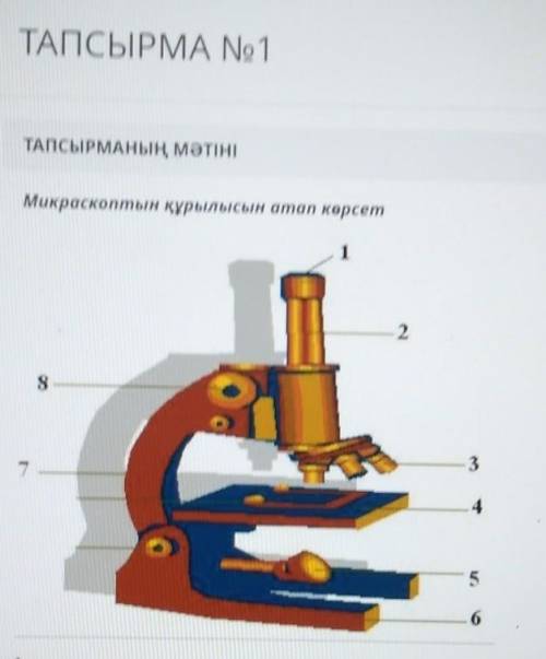 Микроскоптын құрылысын атап көрсет​