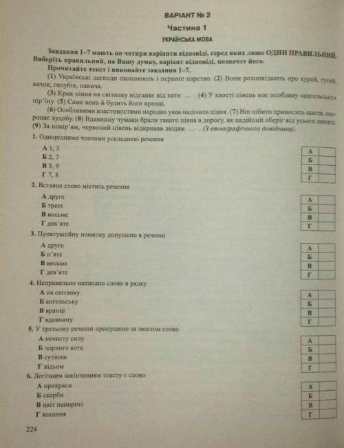 Українська мова. ів не давати неправильних відповідей