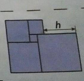 пять квадратів розташовані так, як показано на рисунку. Найменший квадрат має площу 1см². чому дорів