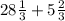 28\frac{1}{3}+5\frac{2}{3}