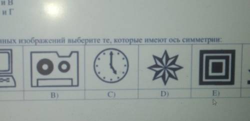 2. Из данных изображений выберите те, которые имеют ось симметрии:​