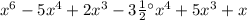 x^6-5x^4+2x^3 - 3 на x^4+5x^3+x