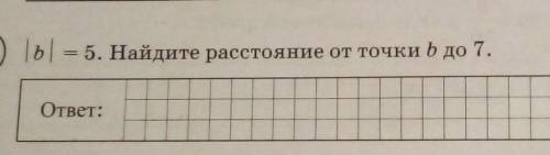 |Ь| = 5. Найдите расстояние от точки b до 7​