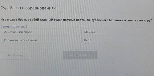 Судейство в соревнованиях Что может брать с собой главный судья помимо карточек, судейского блокнота