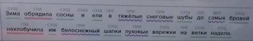 зима обрядила сосны и ели в тяжёлые снеговые шубы до самых бровей нахлобучила им белоснежный шапки п