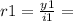 r1 = \frac{y1}{i1 } =