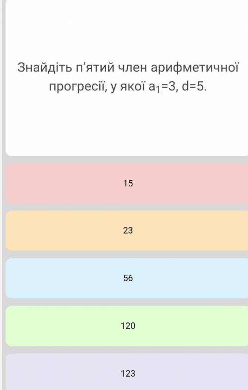 П'ятий член арахмитичної прогресії у якому А я почку свою одам)​