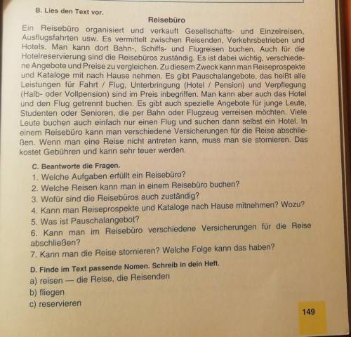 d) fahrene) verpflegenf) versicherng) unterbringenh) anbieten i) leistenE. Was passt zusammen? Bilde