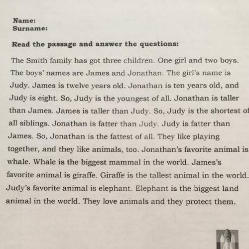 ответьте на вопросы: 1.Who is the oldest child in the family? 2.Who is the younger than Jonathan? 3.