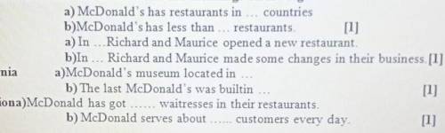 A) McDonald's has restaurants in countries b)McDonald's has less than restaurants[1]a) In Richard an