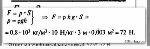 В цистерне, заполненной нефтью, на глубине 3 м находится краник. Площадь поперечного сечения крана 3