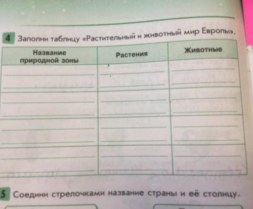 Название природной зоны, растение, животные по природе в Европе