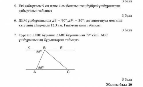 7класс геометрия тжб комектсендерш​