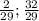 \frac{2}{29};\frac{32}{29}