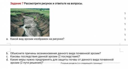 Рассмотрите рисунок и ответьте на вопросы. Какой вид эрозии изображен на рисунке?Объясните причины в